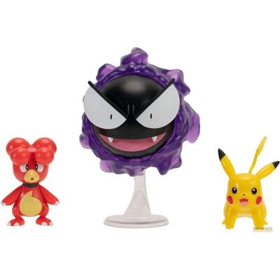 Pokémon Kampf Figuren-Set - Pikachu, Magby, Gastly - Action Figuren Pokémon Kampf Figuren-Set - Pikachu, Magby, Gastly - Action Figuren