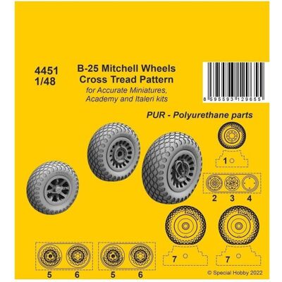 CMK B-25 Mitchell Wheels/ Cross Tread Pattern CMK B-25 Mitchell Wheels/ Cross Tread Pattern