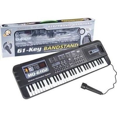 Lean Toys Tastatur mit Mikrofon 61 Tasten Lean Toys Tastatur mit Mikrofon 61 Tasten