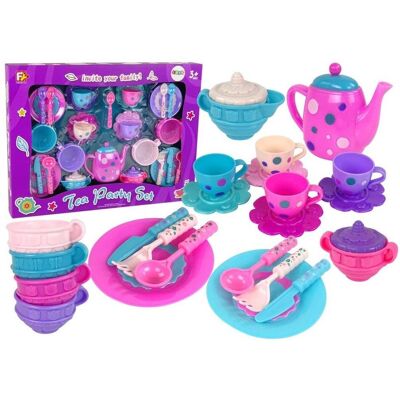 Lean Toys Teetassen Untertassen Geschirr Lila Lean Toys Teetassen Untertassen Geschirr Lila