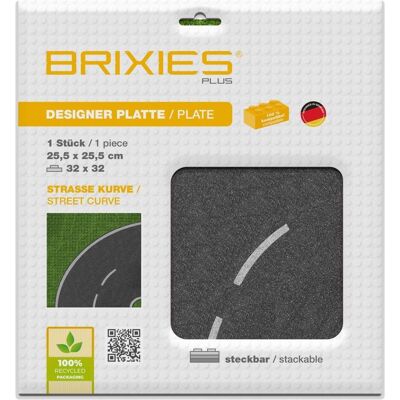 Brixies Bauplatte 32x32 Strasse Kurve Brixies Bauplatte 32x32 Strasse Kurve