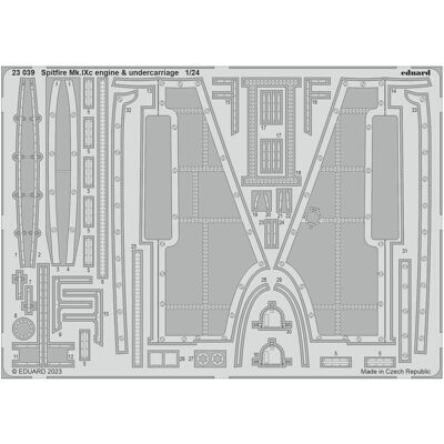 Eduard Spitfire Mk.IXc engine & undercarriage 1/24 AIRFIX Eduard Spitfire Mk.IXc engine & undercarriage 1/24 AIRFIX