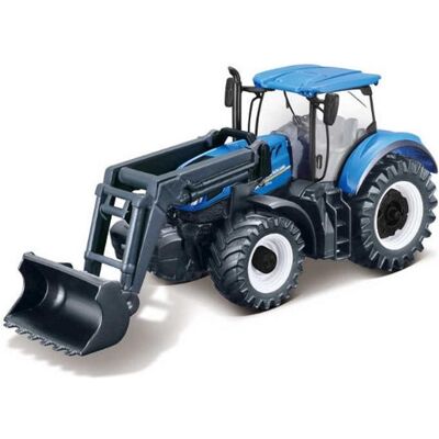 Bburago 18/31612 New Holland T7.315 tractor Official metal 12cm blue and front loader Bburago 18/31612 New Holland T7.315 tractor Official metal 12cm blue and front loader