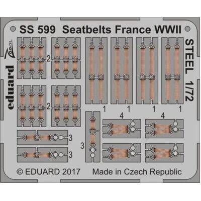 Eduard Seatbelts France WWII STEEL Eduard Seatbelts France WWII STEEL