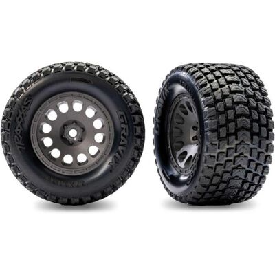 Traxxas Reifen Gravix auf Felge grau (2) Mini XRT Traxxas Reifen Gravix auf Felge grau (2) Mini XRT