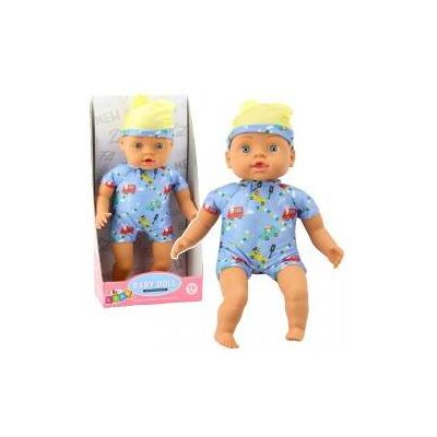Lean Toys Babypuppe Blaue Kleidung mit Mustern Mütze mit Ohren 31cm Lean Toys Babypuppe Blaue Kleidung mit Mustern Mütze mit Ohren 31cm
