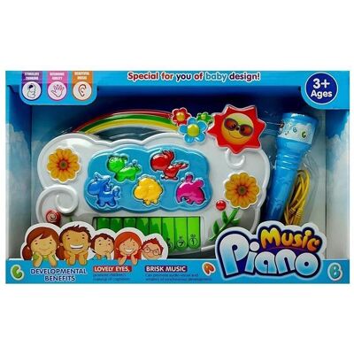 Lean Toys Elektronisches Klavier mit Blumen. Mit Telefon verbinden Lean Toys Elektronisches Klavier mit Blumen. Mit Telefon verbinden