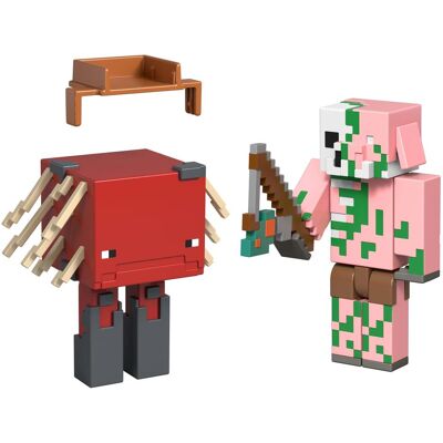 Minecraft CORE FIGURE 2-PACK -Zombified Piglin & Strider Minecraft CORE FIGURE 2-PACK -Zombified Piglin & Strider