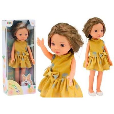 Lean Toys Puppe im gelben Kleid, 33 cm Lean Toys Puppe im gelben Kleid, 33 cm