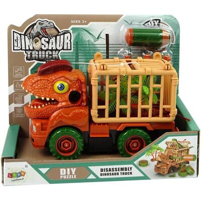 Lean Toys Transporter Truck Dinosaur Spinning Orange Lean Toys Transporter Truck Dinosaur Spinning Orange