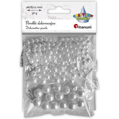 Teka Kunststoffperlen, weiss, 36g Teka Kunststoffperlen, weiss, 36g