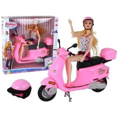 Lean Toys Puppe auf einem Roller Lean Toys Puppe auf einem Roller