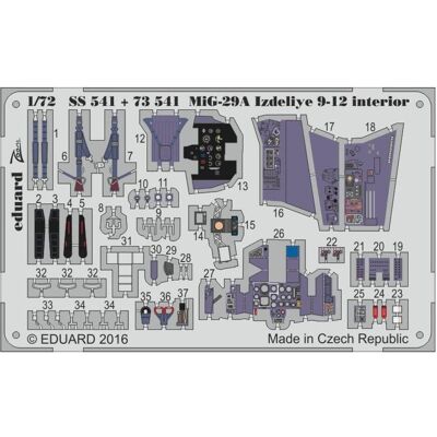 Eduard MiG-29A Izdeliye 9-12 interior f.Trumpet Eduard MiG-29A Izdeliye 9-12 interior f.Trumpet
