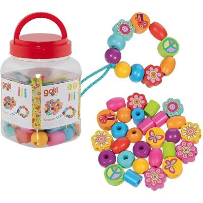Goki Perlenset Flower Power ' 66' 6-fach Sortiert, Ø= 2 Cm, H= 2,2 Cm Goki Perlenset Flower Power ' 66' 6-fach Sortiert, Ø= 2 Cm, H= 2,2 Cm