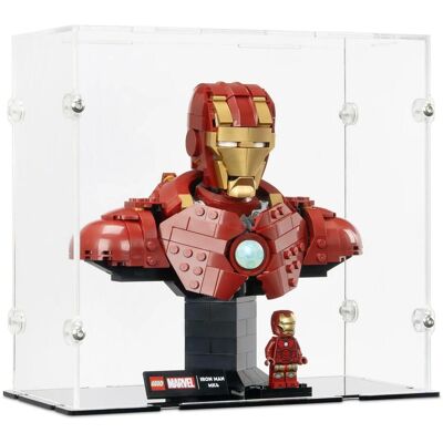 iDisplayit Acryl-Display für LEGO 76327 Iron Man MK4 (Mit schwarzem Boden) iDisplayit Acryl-Display für LEGO 76327 Iron Man MK4 (Mit schwarzem Boden)