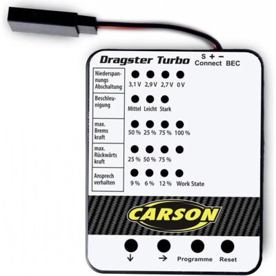 Carson 1:10 BL Set Dragster Turbo Program Card Carson 1:10 BL Set Dragster Turbo Program Card