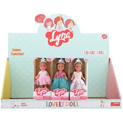 Creative Prinzessinnenpuppe mit Diadem 15 cm MIX Creative Prinzessinnenpuppe mit Diadem 15 cm MIX