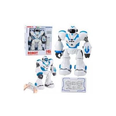Lean Toys Interaktiver ferngesteuerter Roboter RC mit 16 Funktionen, Licht- und Soundeffekten, blau Lean Toys Interaktiver ferngesteuerter Roboter RC mit 16 Funktionen, Licht- und Soundeffekten, blau