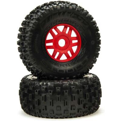 Arrma 1/8 dBoots Fortress Front/Rear 2.4/3.3 Pre-Mounted Tires 17mm Hex Red (2) Arrma 1/8 dBoots Fortress Front/Rear 2.4/3.3 Pre-Mounted Tires 17mm Hex Red (2)