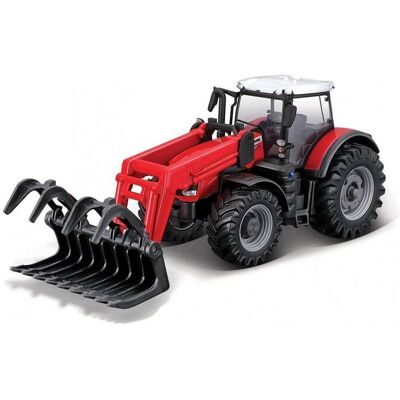 Bburago 18/31634 Massey Ferguson 8740S Tractor Official Scale 1:32 Metallic Red with Drive and Calip Bburago 18/31634 Massey Ferguson 8740S Tractor Official Scale 1:32 Metallic Red with Drive and Calip
