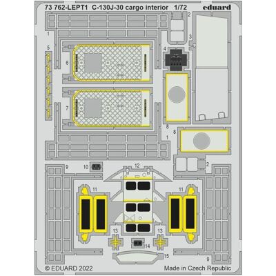 Eduard C-130J-30 cargo interior for ZVEZDA Eduard C-130J-30 cargo interior for ZVEZDA