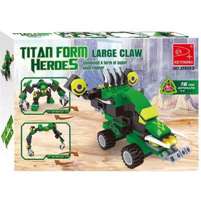 Lobbes Titan Transform Green Bausatz – 76-teilig. Lobbes Titan Transform Green Bausatz – 76-teilig.