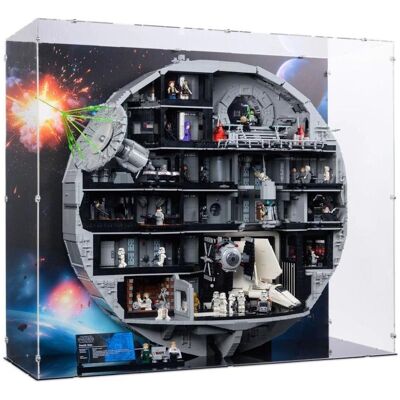 iDisplayit Acryl-Display für LEGO 75419 Star Wars - Todesstern (Mit Hintergrundbild & schwarzem Boden) iDisplayit Acryl-Display für LEGO 75419 Star Wars - Todesstern (Mit Hintergrundbild & schwarzem Boden)
