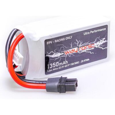 Swaytronic SWAY-FPV LiPo 6S 22.2V 1350mAh 150C XT60 (1350 mAh, 22.20 V) Swaytronic SWAY-FPV LiPo 6S 22.2V 1350mAh 150C XT60 (1350 mAh, 22.20 V)
