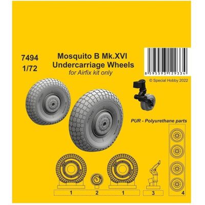 CMK Mosquito B Mk.XVI Undercarriage Wheels / Airfix kit only CMK Mosquito B Mk.XVI Undercarriage Wheels / Airfix kit only