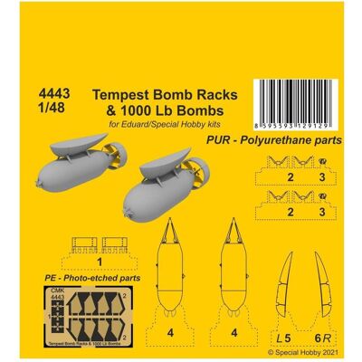 CMK Tempest Bomb Racks & 1000 Lb Bombs CMK Tempest Bomb Racks & 1000 Lb Bombs