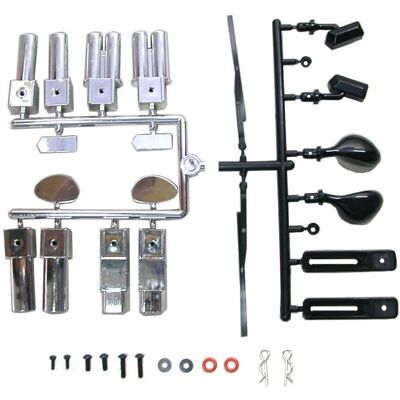 Jamara Auspuffatrappen+ Rückspiegel DM-ONE 1:7 HN Jamara Auspuffatrappen+ Rückspiegel DM-ONE 1:7 HN