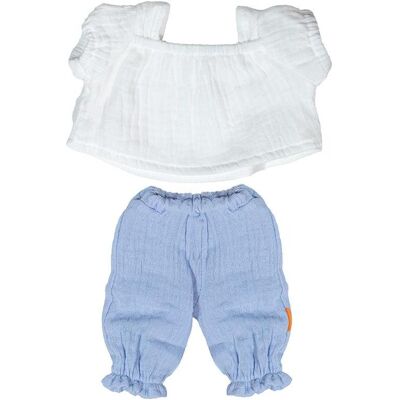 Miniland Puppe Top und Hose Set Blau - 38cm Miniland Puppe Top und Hose Set Blau - 38cm