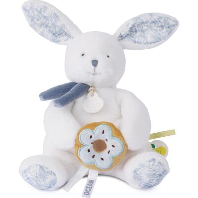 Doudou et Compagnie Hase mit Donut blau, 20cm (19 cm) Doudou et Compagnie Hase mit Donut blau, 20cm (19 cm)