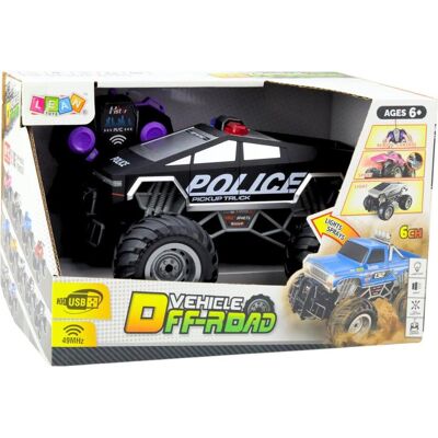 Lean Toys Polizei Off-Road Rc Ferngesteuertes Geländewagen Schwarz 1:16 Lean Toys Polizei Off-Road Rc Ferngesteuertes Geländewagen Schwarz 1:16
