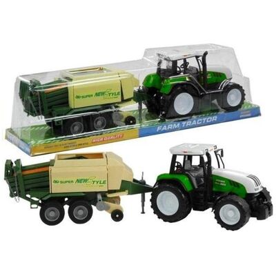 Lean Toys Lean Cars Didelis vilkikas su priekaba Žemės ūkio mašina 65 cm Lean Toys Lean Cars Didelis vilkikas su priekaba Žemės ūkio mašina 65 cm