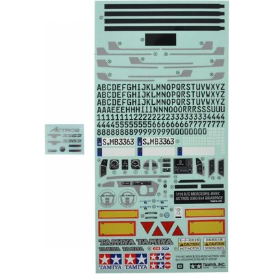 Tamiya Aufkleber MB Actros 3363 56348 Tamiya Aufkleber MB Actros 3363 56348
