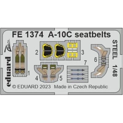 Eduard A-10C seatbelts STEEL 1/48 ACADEMY Eduard A-10C seatbelts STEEL 1/48 ACADEMY