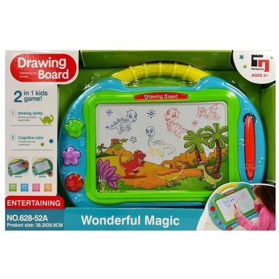 Leantoys Magnetisches Zeichenbrett mit Stempeln - Lernspielzeug für Kinder Leantoys Magnetisches Zeichenbrett mit Stempeln - Lernspielzeug für Kinder