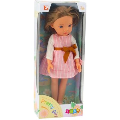 Lean Toys Lean Puppe Im Rosa Kleid Mit Fliege Langes Braunes Haar Lean Toys Lean Puppe Im Rosa Kleid Mit Fliege Langes Braunes Haar