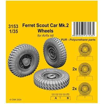 CMK Ferret Scout Car Mk.2 Wheels 1/35 / for Airfix kits CMK Ferret Scout Car Mk.2 Wheels 1/35 / for Airfix kits
