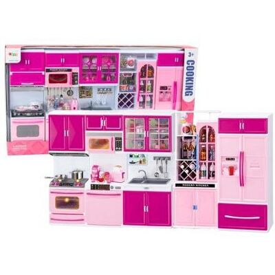 Lean Toys Küchenmöbel für Puppen mit Zubehör Lean Toys Küchenmöbel für Puppen mit Zubehör