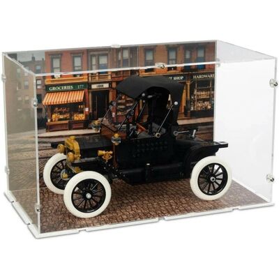 iDisplayit Acryl-Display für LEGO 11376 Ford Model TX (Mit Retro Strassenkulissen Hintergrundbild & Boden) iDisplayit Acryl-Display für LEGO 11376 Ford Model TX (Mit Retro Strassenkulissen Hintergrundbild & Boden)