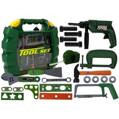 Lean Toys DIY-Werkzeugset im Koffer grün Lean Toys DIY-Werkzeugset im Koffer grün