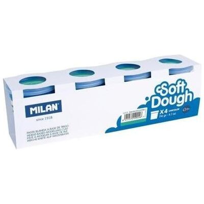 Teka Schachtel mit 4 Dosen Weichknete 116g Türkis Teka Schachtel mit 4 Dosen Weichknete 116g Türkis