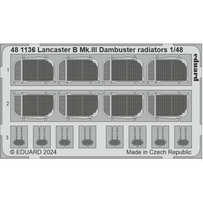 Eduard Lancaster B Mk.III Dambuster radiators 1/48 HKM Eduard Lancaster B Mk.III Dambuster radiators 1/48 HKM
