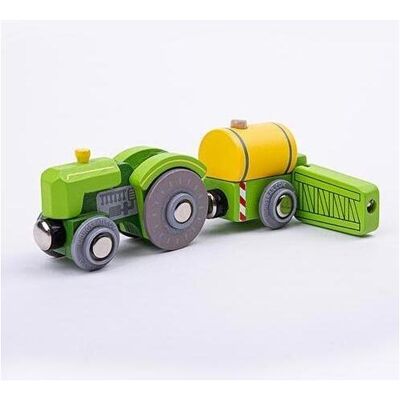 Bigjigs Traktor und mit Heuwagen Bigjigs Traktor und mit Heuwagen