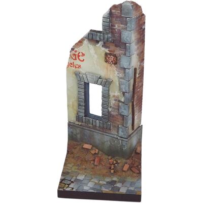 Wittmax Scenics Diorama Bases Ruined Street Corner 7x7x16 Wittmax Scenics Diorama Bases Ruined Street Corner 7x7x16