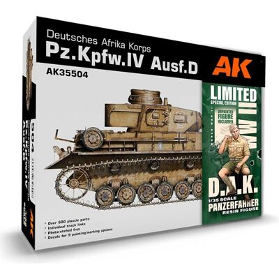 AK Interactive AK Models - 1/35 DEUTSCHES AFRIKA KORPS PZ.KPFW.IV AUSF.D D.A.K. AK Interactive AK Models - 1/35 DEUTSCHES AFRIKA KORPS PZ.KPFW.IV AUSF.D D.A.K.
