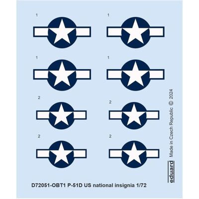 Eduard P-51D US national insignia Eduard P-51D US national insignia