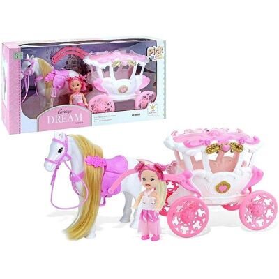 Adar Kutsche mit Pferd und einer 8 cm grossen Puppe Adar Kutsche mit Pferd und einer 8 cm grossen Puppe